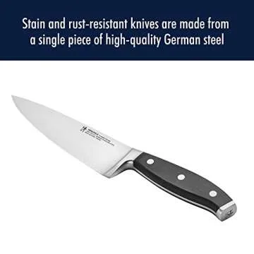 HENCKELS Forged Premio Razor-Sharp 8-Inch Chef Knife, Black, German Engineered Informed by 100+ Years of Mastery