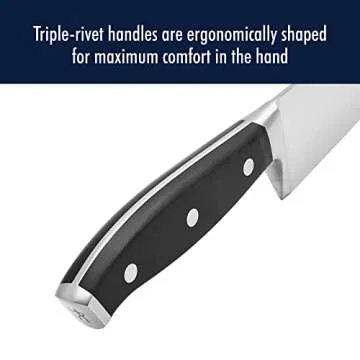 HENCKELS Forged Premio Razor-Sharp 8-Inch Chef Knife, Black, German Engineered Informed by 100+ Years of Mastery