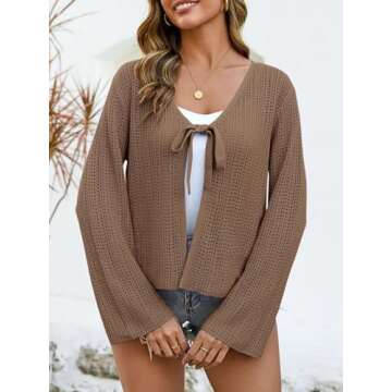 Saodimallsu Women's Summer Crochet Cardigan for Beach