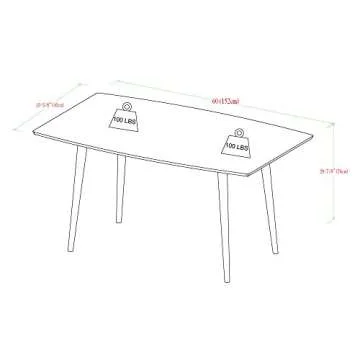 Mid Century Modern Dining Table for 6 - Walker Edison