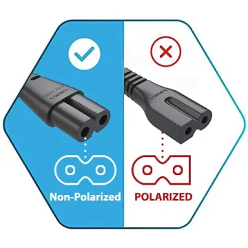 Tv Power Cord 12Ft Cable for Samsung LG TCL Sony: Apple Tv Insignia Sharp Toshiba JVC Hisense 4k 8k UHD Crystal Tizen Smart Roku Google Quantum Panasonic HDR LED QLED 2 Prong UL Listed