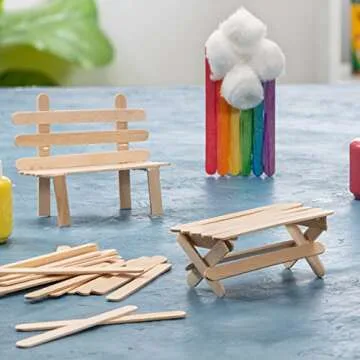 1000 Count Multi-Purpose Wooden Popsicle Sticks
