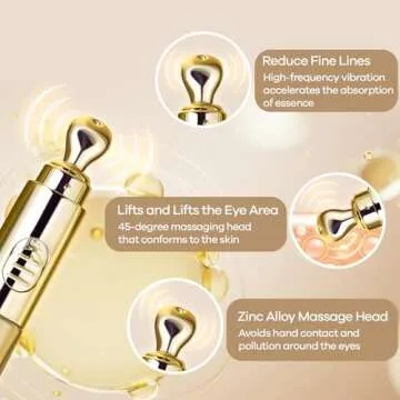 Eye Puffiness Cream with Electric Massager: Under Eye Cream to Smooth & Tighten Puffiness Wrinkles Fine Lines with Retinol Hyaluronic Acid