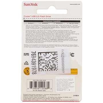 SanDisk 128GB Cruzer USB 2.0 Flash Drive - SDCZ36-128G-B35, Black