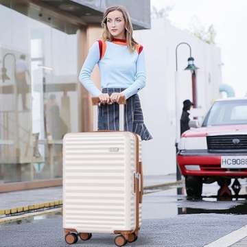 SHOWKOO 5-Piece Stylish Luggage Set for Easy Travel