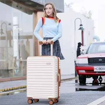 SHOWKOO 5-Piece Stylish Luggage Set for Easy Travel