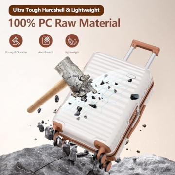 SHOWKOO 5-Piece Stylish Luggage Set for Easy Travel