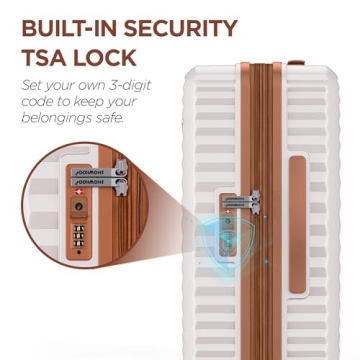 SHOWKOO 5-Piece Stylish Luggage Set for Easy Travel