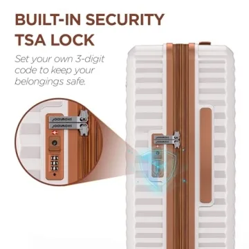 SHOWKOO 5-Piece Stylish Luggage Set for Easy Travel