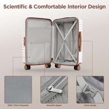 SHOWKOO 5-Piece Stylish Luggage Set for Easy Travel