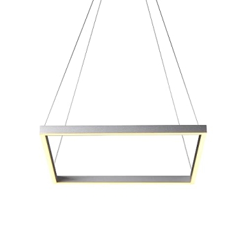 VONN VMC31620AL Atria 20" LED Chandelier: Modern Adjustable Fixture in Silver