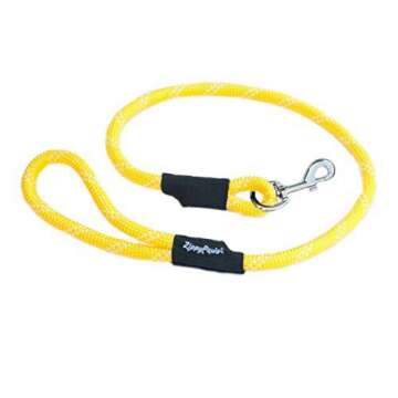ZippyPaws - Climbers Dog Leash - Tough Climbing Rope Dog Leash - 2/3 Inch Thick - Black, 6-Feet