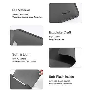 TAIKESEN 15.6 Inch Laptop Sleeve Case Computer Bag for 15.6" Acer Aspire/Predator, Inspiron, ASUS Dell Notebook, HP Pavilion, IdeaPad 330, ThinkPad E590, Chromebook, PU Bag with Small Case, Grey