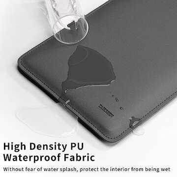 TAIKESEN 15.6 Inch Laptop Sleeve Case Computer Bag for 15.6" Acer Aspire/Predator, Inspiron, ASUS Dell Notebook, HP Pavilion, IdeaPad 330, ThinkPad E590, Chromebook, PU Bag with Small Case, Grey