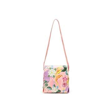 Ban.do What's For Lunch? Women's Crossbody Insulated Lunch Bag Tote with Removable Strap, Garden Party