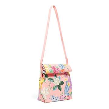 Ban.do What's For Lunch? Women's Crossbody Insulated Lunch Bag Tote with Removable Strap, Garden Party