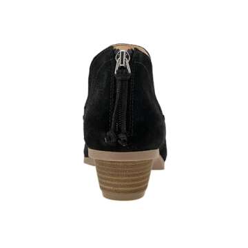 Kenneth Cole REACTION Women's Side Way Low Heel Ankle Bootie, Black, 8 M US