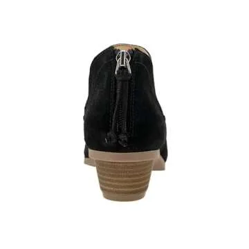 Kenneth Cole REACTION Women's Side Way Low Heel Ankle Bootie, Black, 8 M US