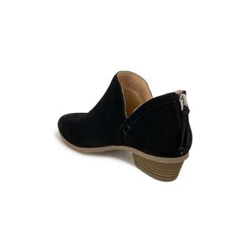 Kenneth Cole REACTION Women's Side Way Low Heel Ankle Bootie, Black, 8 M US