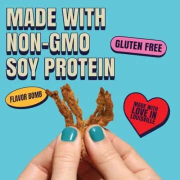 Louisville Vegan Jerky - Smoked Black Pepper Vegan and Vegetarian Meat, 19 Grams of Non-GMO Soy Protein, 310 Calories per Bag, Gluten-Free High Protein Vegan Snacks - 3 oz, 6 Pack