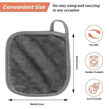 HealAge 15 Pack Microfiber Makeup Remover Cloths