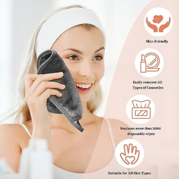 HealAge 15 Pack Microfiber Makeup Remover Cloths