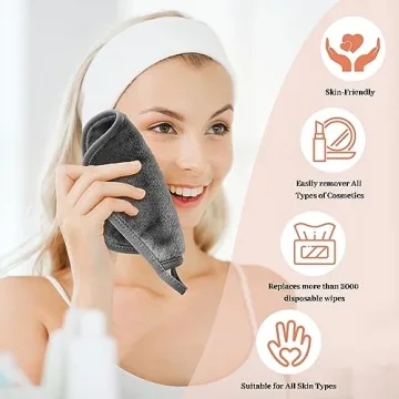 HealAge 15 Pack Microfiber Makeup Remover Cloths