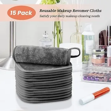 HealAge 15 Pack Microfiber Makeup Remover Cloths