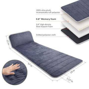 Snailax Full Body Massage Mat with Heat and Memory Foam