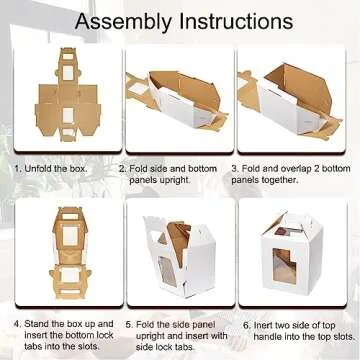 Mcfleet Tall Cake Boxes Perfect for Tier Cakes and Transport