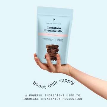 Lactation Brownie Mix Breastfeeding Supplement - Double Chocolate Breast Milk Support Snack Alternat...