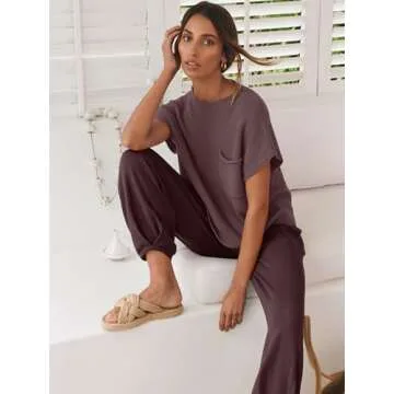 Trendy ANRABESS Two-Piece Knit Lounge Set