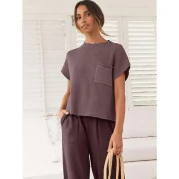 Trendy ANRABESS Two-Piece Knit Lounge Set