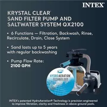 Intex 26367EH 24' x 12' x 52" Rectangular XTR Frame Swimming Pool w/Filter Pump - Large Above Ground Backyard Rectangle Pool w/ 45-Inch Deep Water