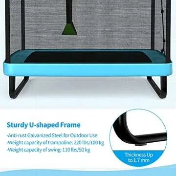 Giantex Kids Trampoline with Swing for Safe Fun