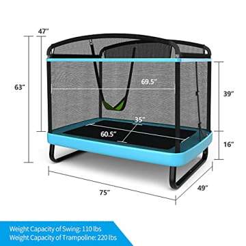 Giantex Kids Trampoline with Swing for Safe Fun