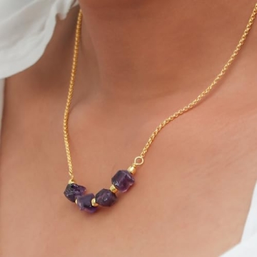 Gorgeous Raw Ruby Necklace for Women with Adjustable Chain