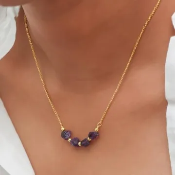 Gorgeous Raw Ruby Necklace for Women with Adjustable Chain