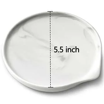 Ceramic Spoon Rest for Kitchen Counter, 5.5 Inches