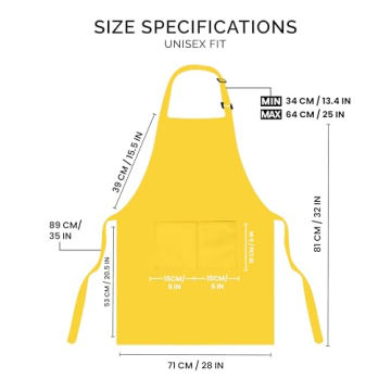 Utopia Kitchen Bib Aprons for Cooking and Crafting