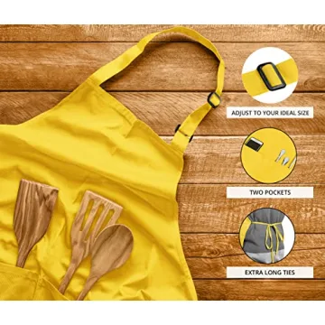 Utopia Kitchen Bib Aprons for Cooking and Crafting