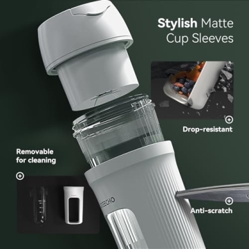 GREECHO One-Handed Portable Blender for Smoothies