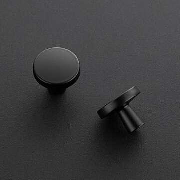 Ravinte 25 Pack Drawer Pulls - Durable Matte Black Cabinet Knobs for Kitchens