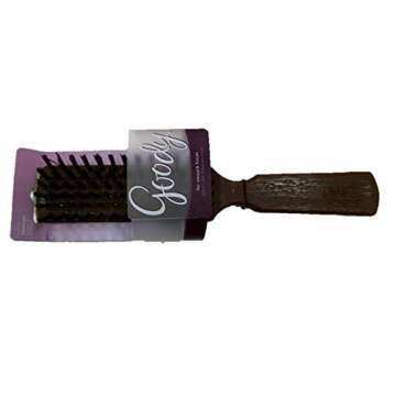 Goody Styling Essentials Hairbrush – Plastic Woodgrain and Synthetic Boar Bristles Leave Hair Shin...