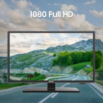 SYLVOX Smart RV TV, 24'' 12 Volt TV for RVs, 1080P FHD Compatibility with Google TV & Google Assitant, Bulit in App Store, Screencast, Small Smart Television for RVs, Campers, Boats and More