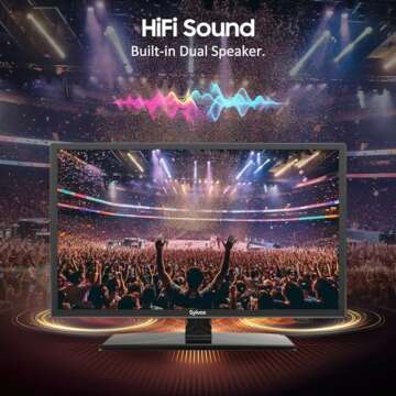 SYLVOX Smart RV TV, 24'' 12 Volt TV for RVs, 1080P FHD Compatibility with Google TV & Google Assitant, Bulit in App Store, Screencast, Small Smart Television for RVs, Campers, Boats and More