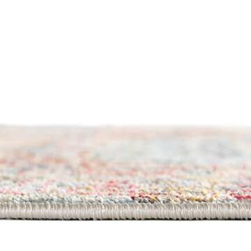 Unique Loom Baracoa Collection Area Rug - Miramar (2' 2" x 6' 1" Runner, Light Blue/ Blue)