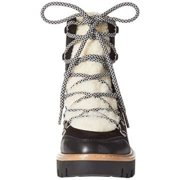 The Drop Women's Caleb Shearling Hiking Boot Black, 8