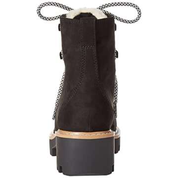 The Drop Women's Caleb Shearling Hiking Boot Black, 8