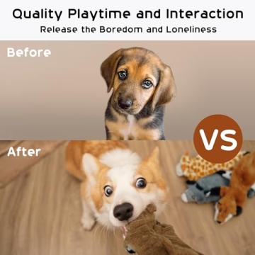 Nocciola Squeaky Toy Set for Small and Large Dogs